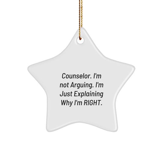 Counselor Treasure Christmas Ornament Gift for Family - Image 1