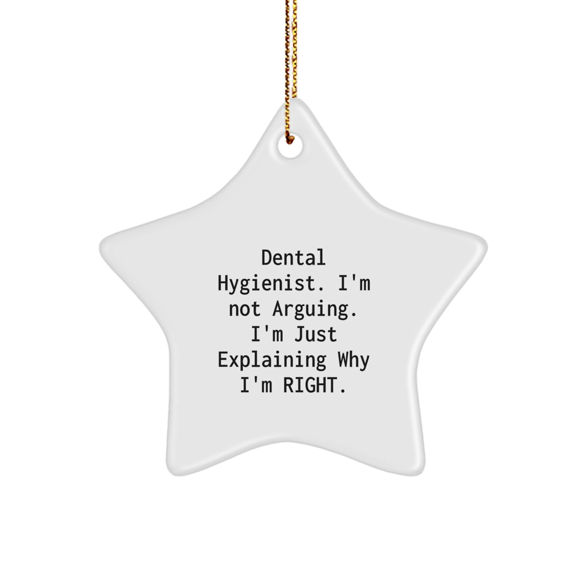 Funny Dental Hygienist Gifts from Friends, Star Ornament Christmas Unique Gifts for Dental Hygienist - Image 1