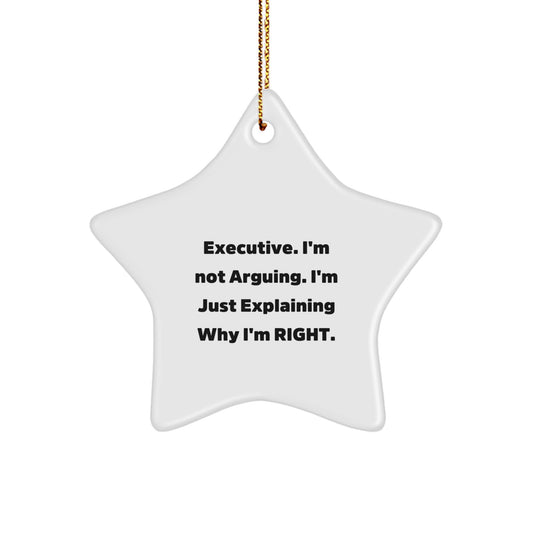 Funny Executive Gifts for Men - Star Ornament, Christmas Unique Gifts from Friends, Coworkers to Executive Colleagues, Inspirational Christmas Decorations - Image 1