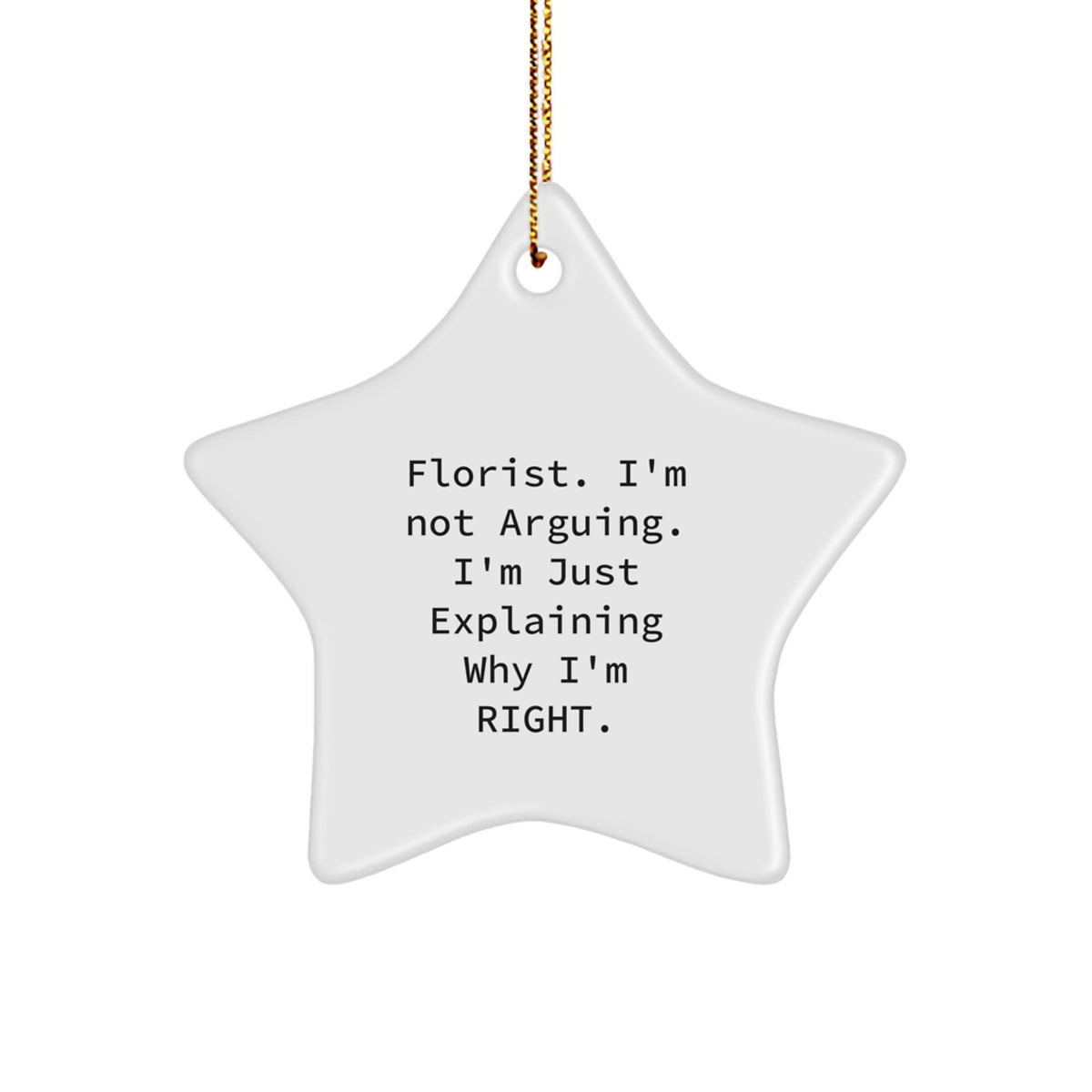 Funny Florist Gifts for Florist Star Ornament - Cute Christmas Unique Gifts from Friends to Family - Image 1