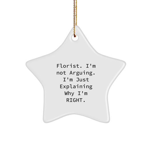 Funny Florist Gifts for Florist Star Ornament - Cute Christmas Unique Gifts from Friends to Family - Image 1