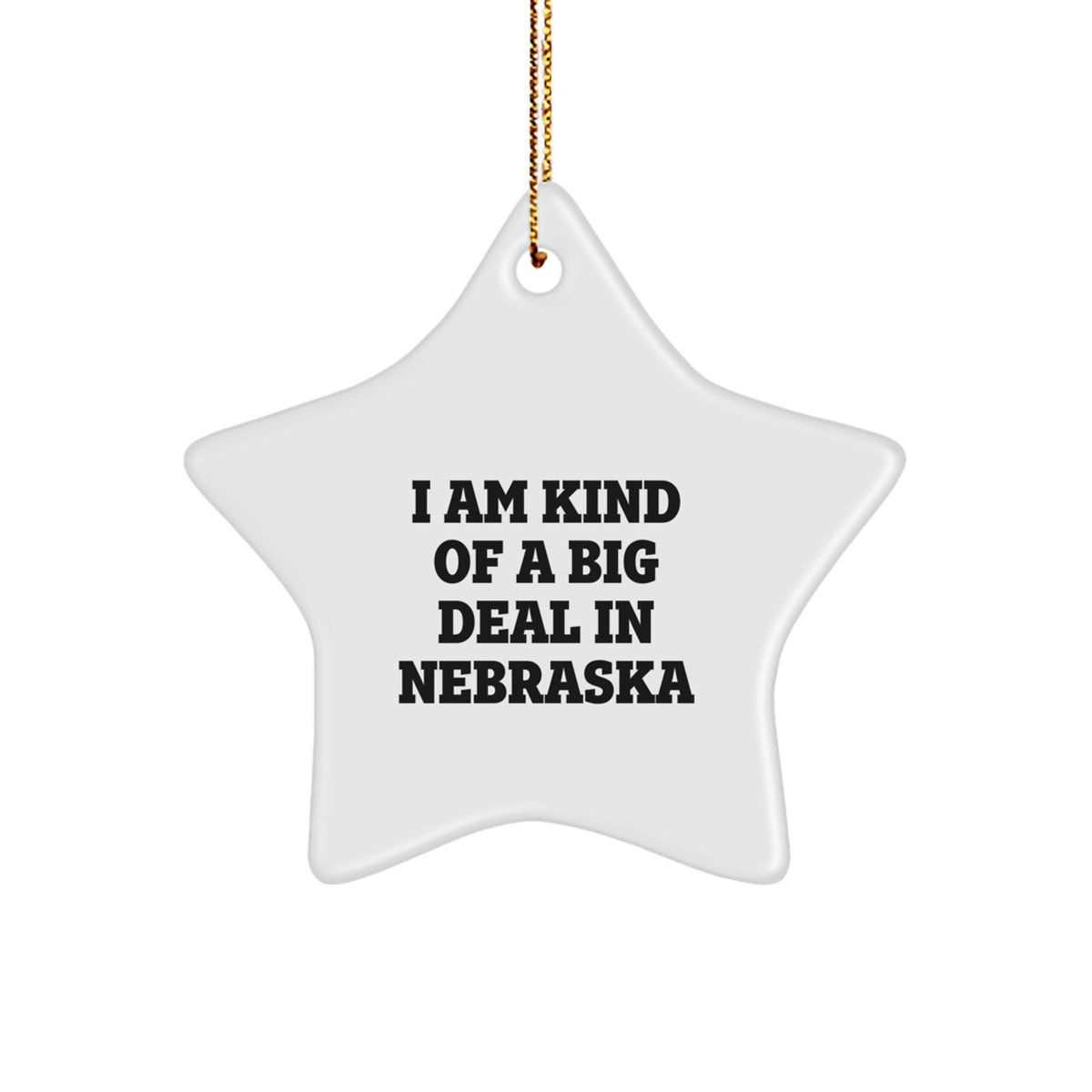 Nebraska Star Ornament Keepsake for Him Bright Christmas Gift - Image 1