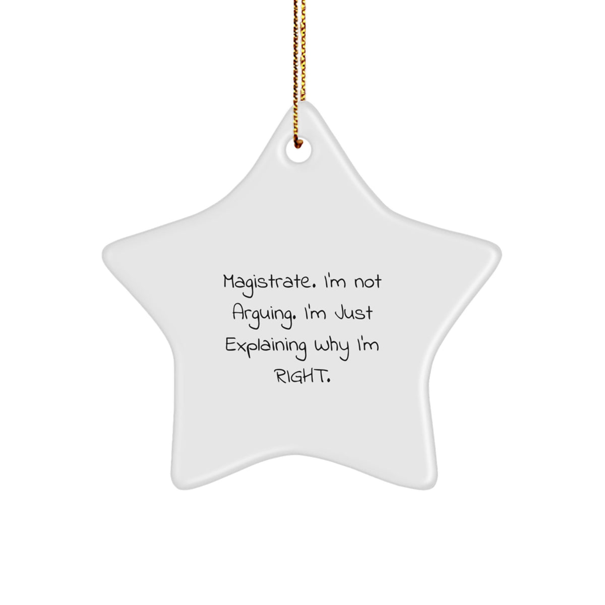 Magistrate Keepsake Bright Star Christmas Ornament for Him Gift - Image 1