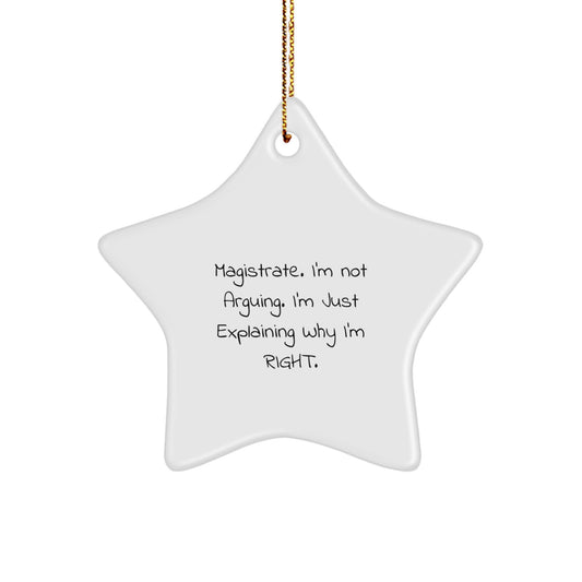 Magistrate Keepsake Bright Star Christmas Ornament for Him Gift - Image 1