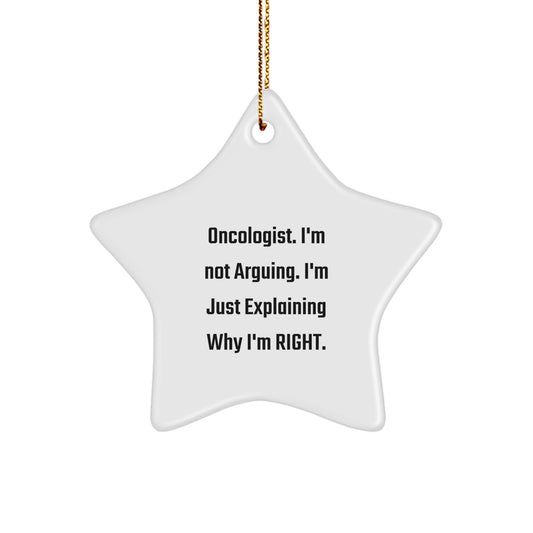 Gifts from Friends and Family for Oncologist, Funny Star Ornament Christmas Unique Gifts - Image 1