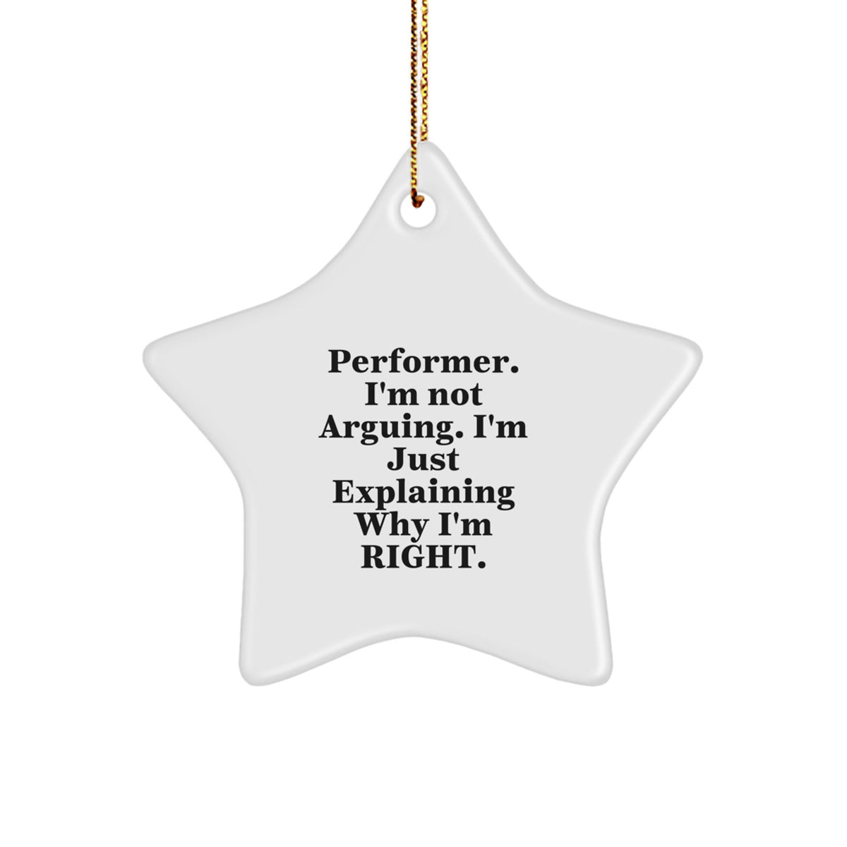 Funny Performer Star Ornament Gifts from Men for Christmas Unique - Image 1