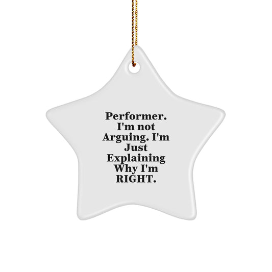 Funny Performer Star Ornament Gifts from Men for Christmas Unique - Image 1