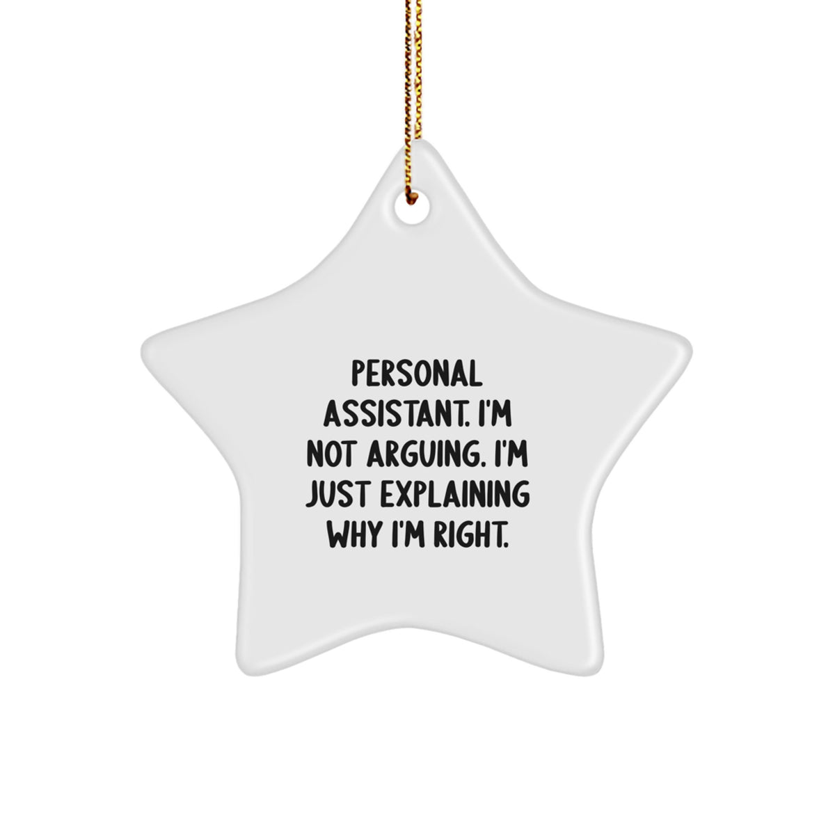 Personal Assistant Star Christmas Ornament Idea Gift for Coworkers - Image 1