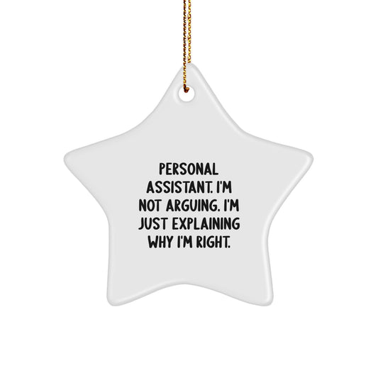 Personal Assistant Star Christmas Ornament Idea Gift for Coworkers - Image 1