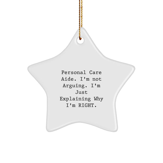 Christmas Gift for Her Personal Care Aide Star Ornament Present - Image 1