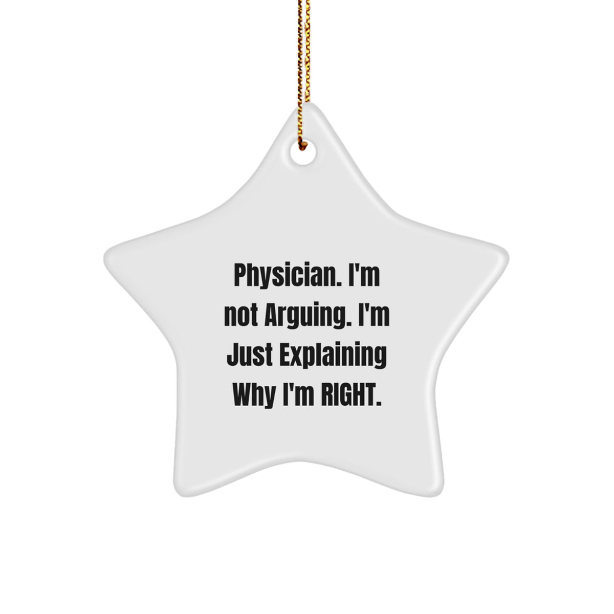 Funny Star Ornaments for Physicians Gifts from Friends and Family - Image 1