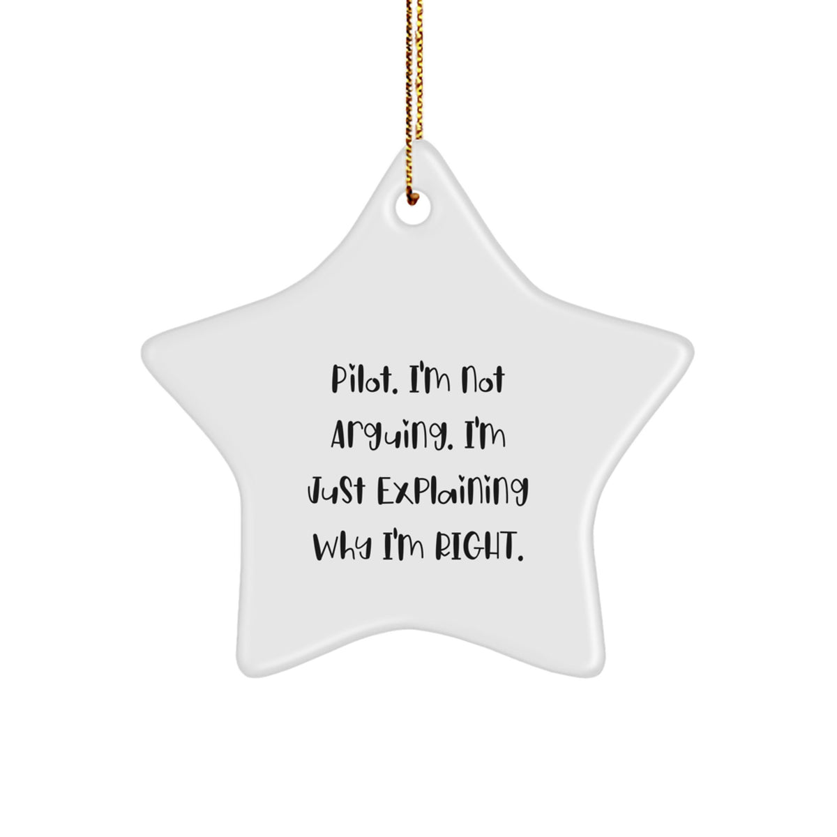 Pilot Star Ornament Holiday Keepsake Elegant for Him Christmas Gift - Image 1