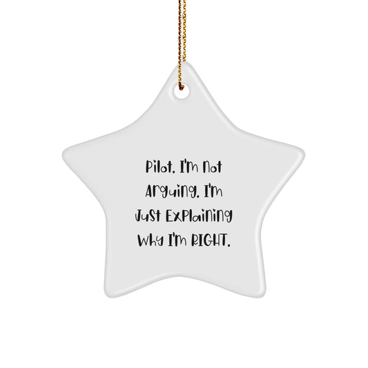 Pilot Star Ornament Holiday Keepsake Elegant for Him Christmas Gift - Image 1