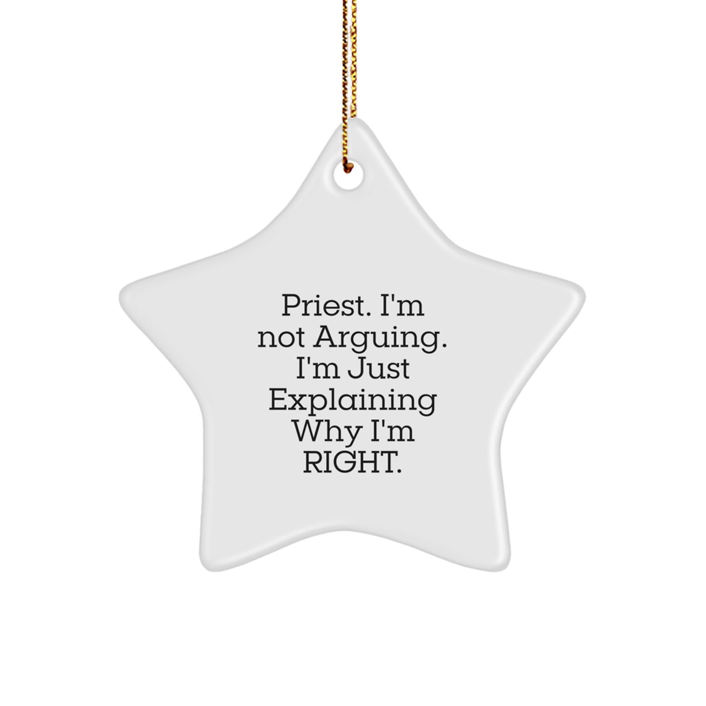 Priest Keepsake Christmas Ornament for Him Gift – Bright Holiday - Image 1