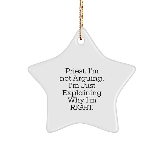 Priest Keepsake Christmas Ornament for Him Gift – Bright Holiday - Image 1