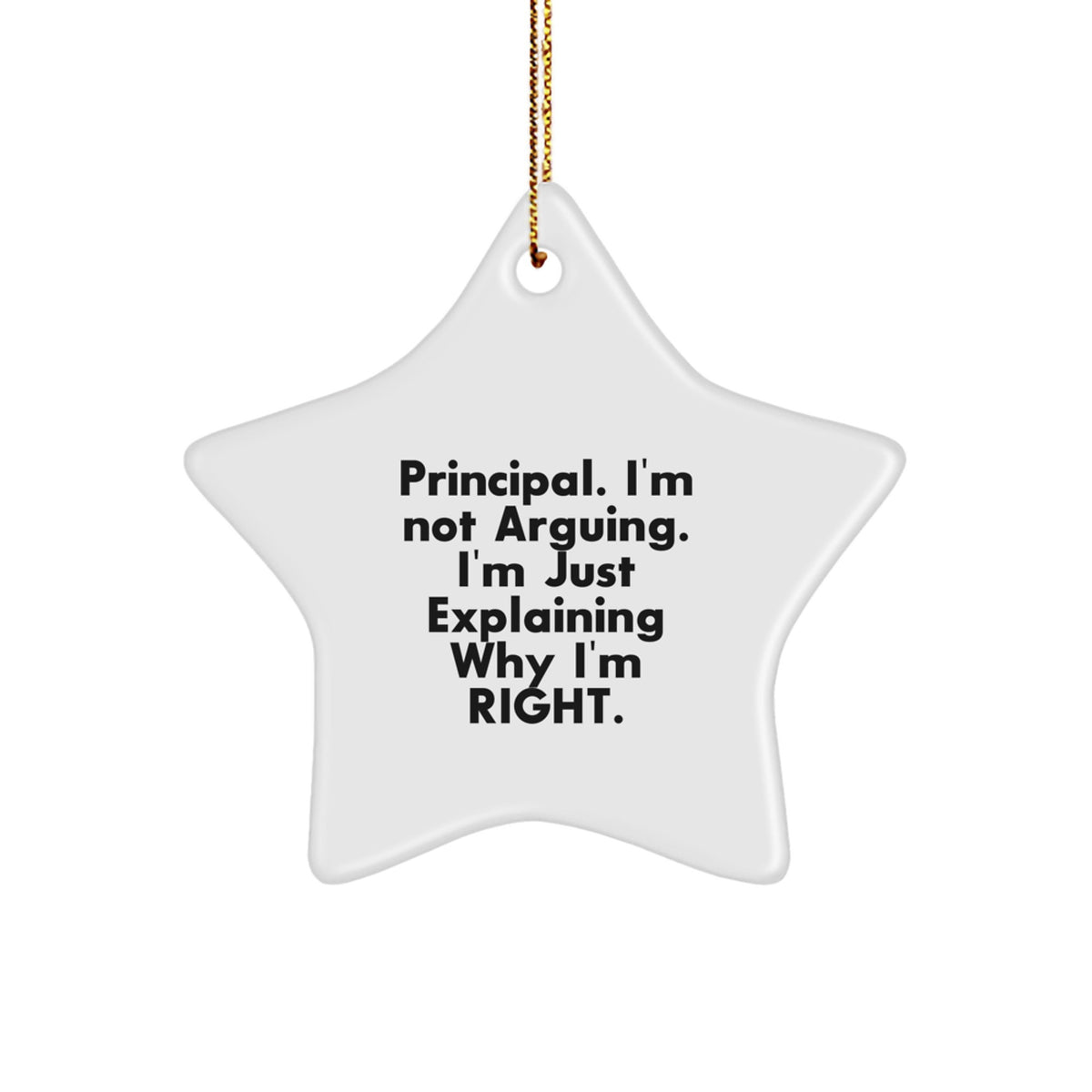 Christmas Gift for Her Principal Keepsake Star Ornament Present - Image 1