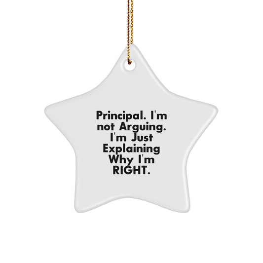 Christmas Gift for Her Principal Keepsake Star Ornament Present - Image 1