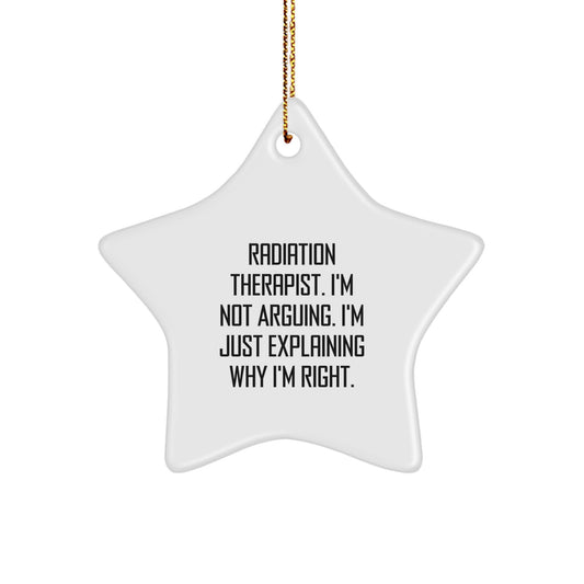 Radiation Therapist Star Ornament Novelty for Friends Christmas Gift - Image 1