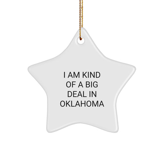 Funny Oklahoma Star Ornament Gifts from Friends and Family for Christmas - 'I Am Kind Of A Prime Selection In Oklahoma' Decorative Star - Image 1