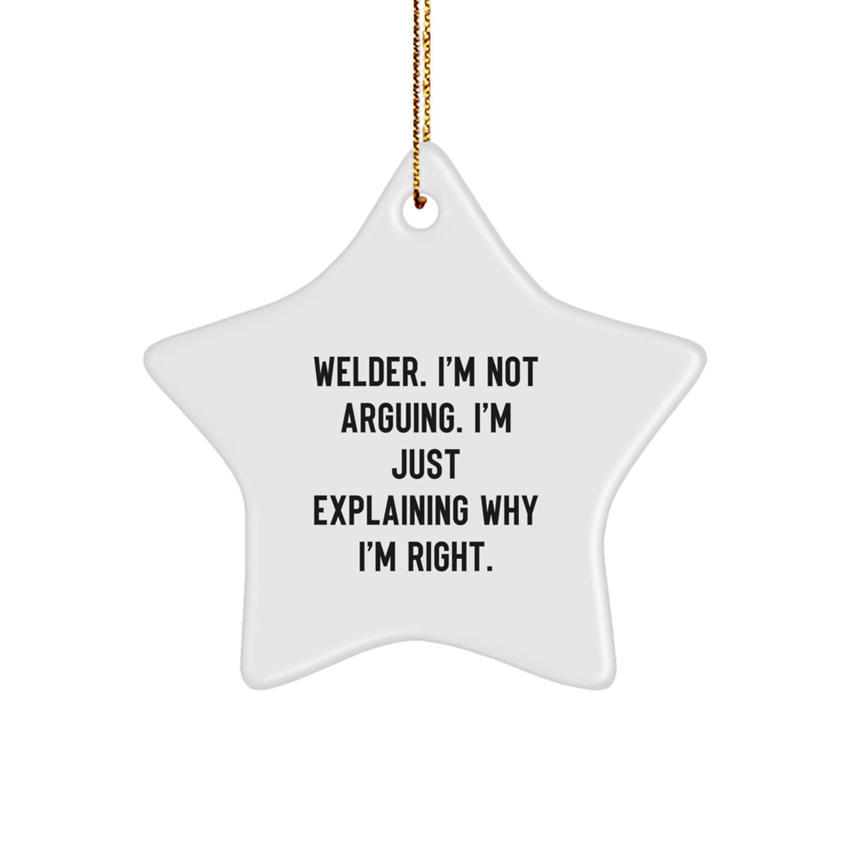 Funny Welder Star Ornament Gifts from Men, Unique Christmas Unique Gifts for Welder, Men, Friends, Coworkers, Family - Image 1