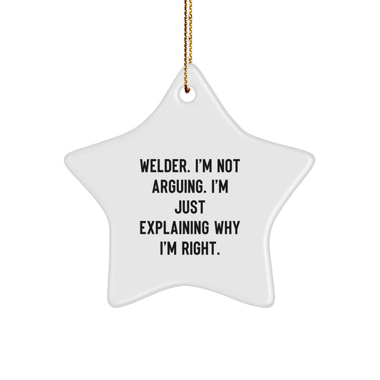 Funny Welder Star Ornament Gifts from Men, Unique Christmas Unique Gifts for Welder, Men, Friends, Coworkers, Family - Image 1