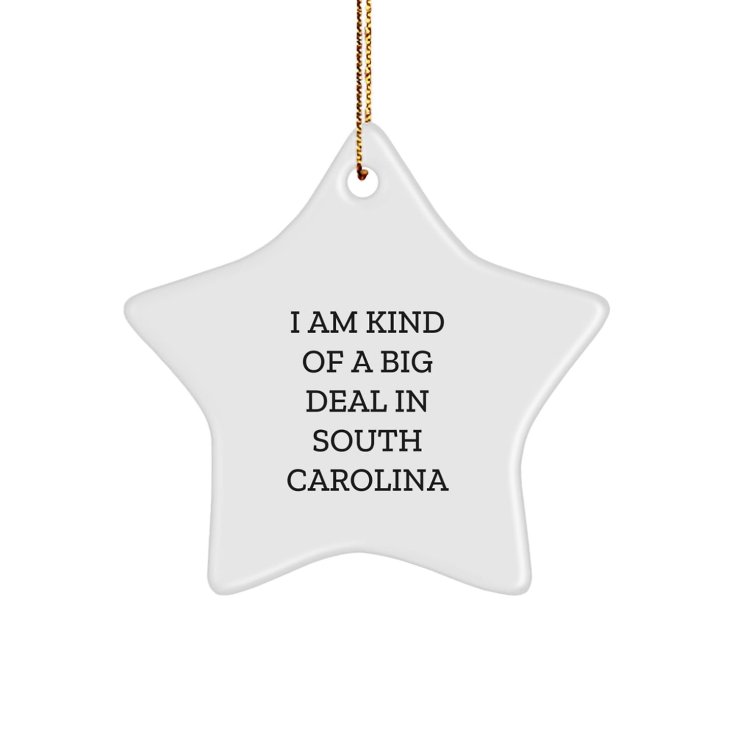 Funny South Carolina Star Ornament Gifts from Men to Women, Friends, Family, or Coworkers, Best Christmas Unique Gifts for South Carolina Enthusiasts - Image 1
