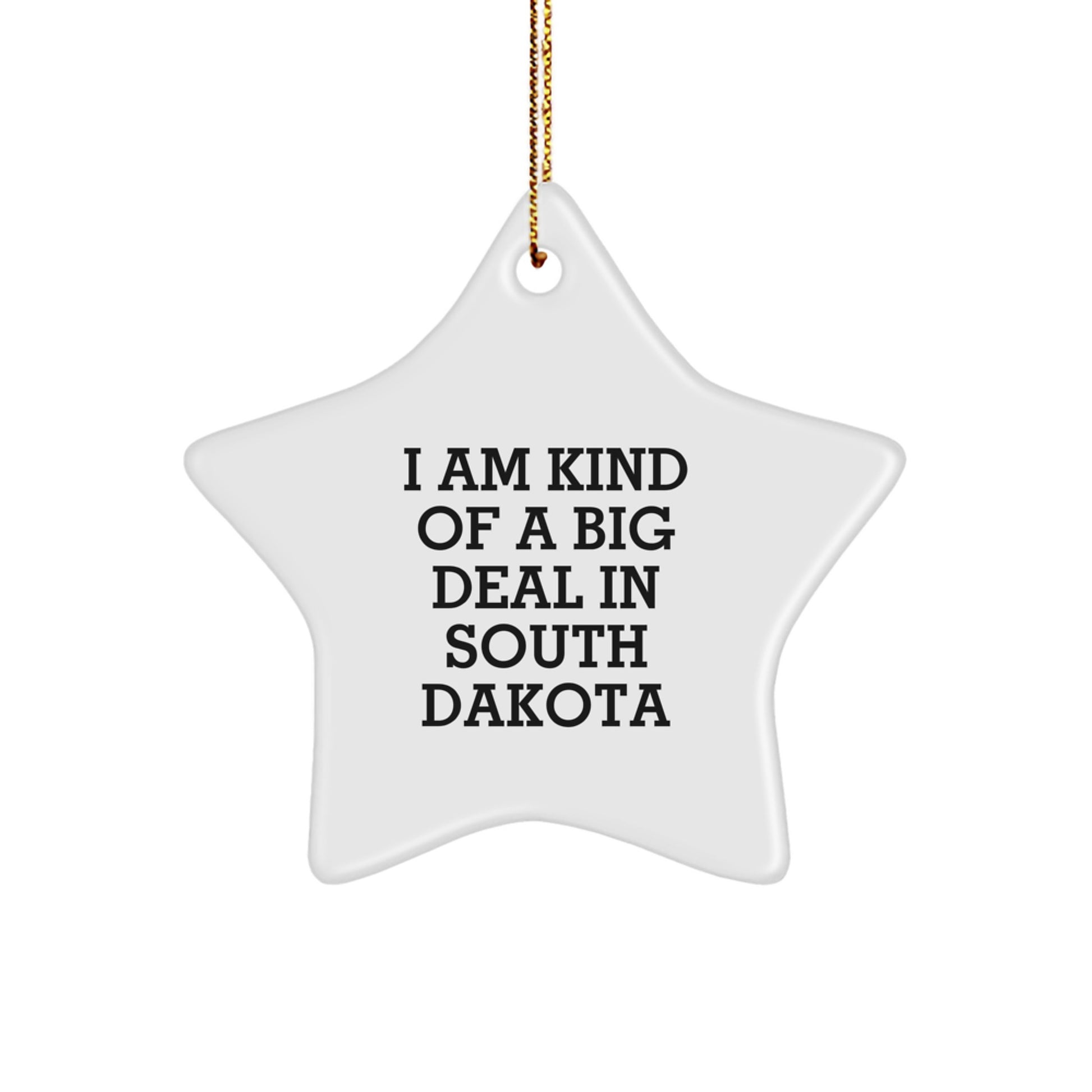 Funny South Dakota Star Ornament Gifts from Men to Family and Friends for Christmas Unique Decorations - Image 1