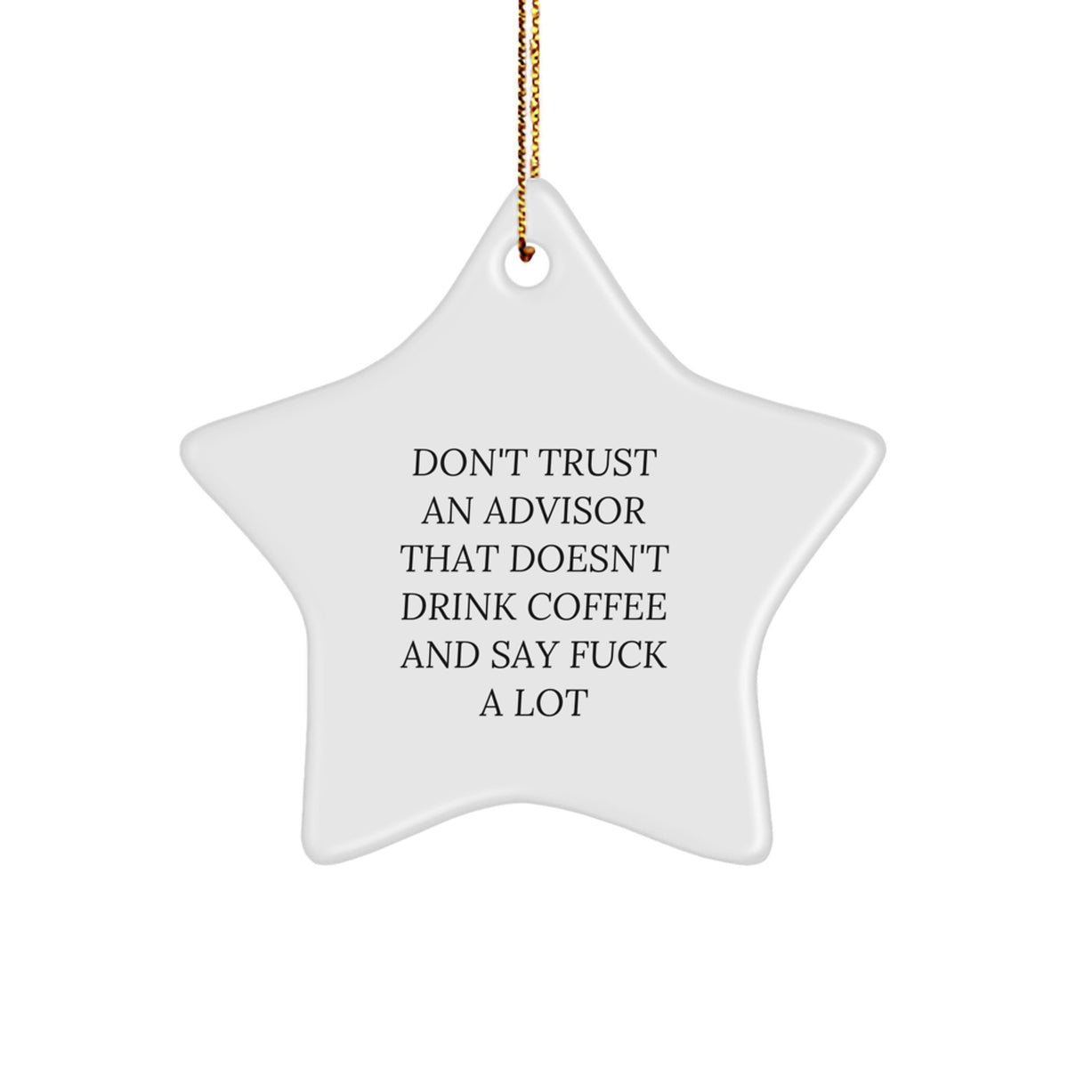 Funny Advisor Gifts from Men - Star Ornament for Advisor Friends, Unique Christmas Unique Gifts for Advisors, Funny Advisor Star Ornament - Image 1