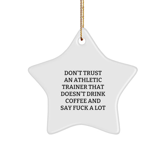 Athletic Trainer Star Ornament for Family Christmas Gift - Image 1