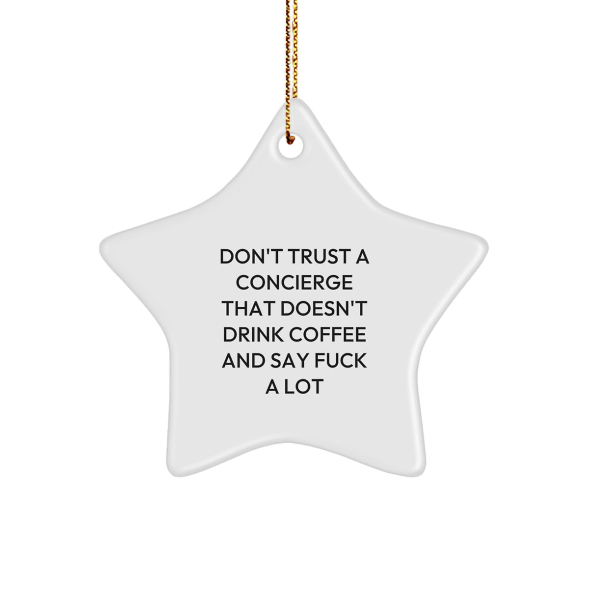 Concierge Star Holiday Christmas Ornament Idea for Coworkers Gift - Image 1