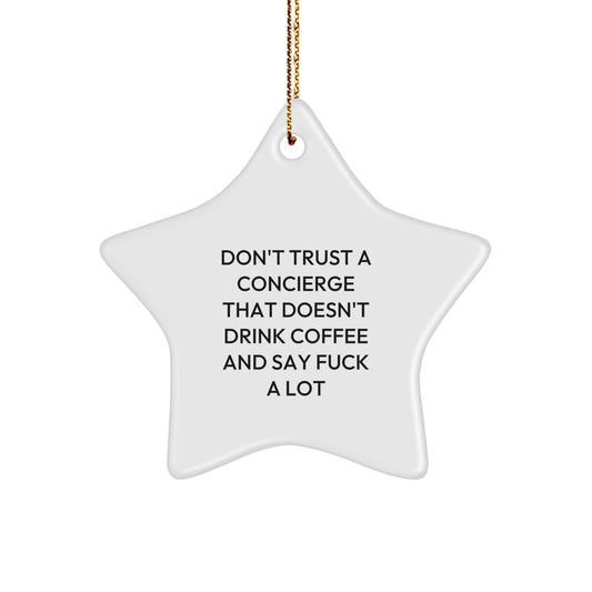 Concierge Star Holiday Christmas Ornament Idea for Coworkers Gift - Image 1