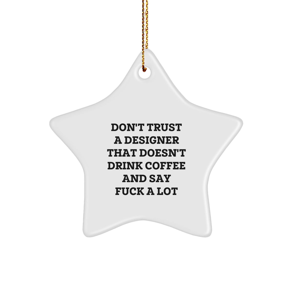 Designer Star Ornament Christmas Gift for Coworkers Surprise Idea - Image 1