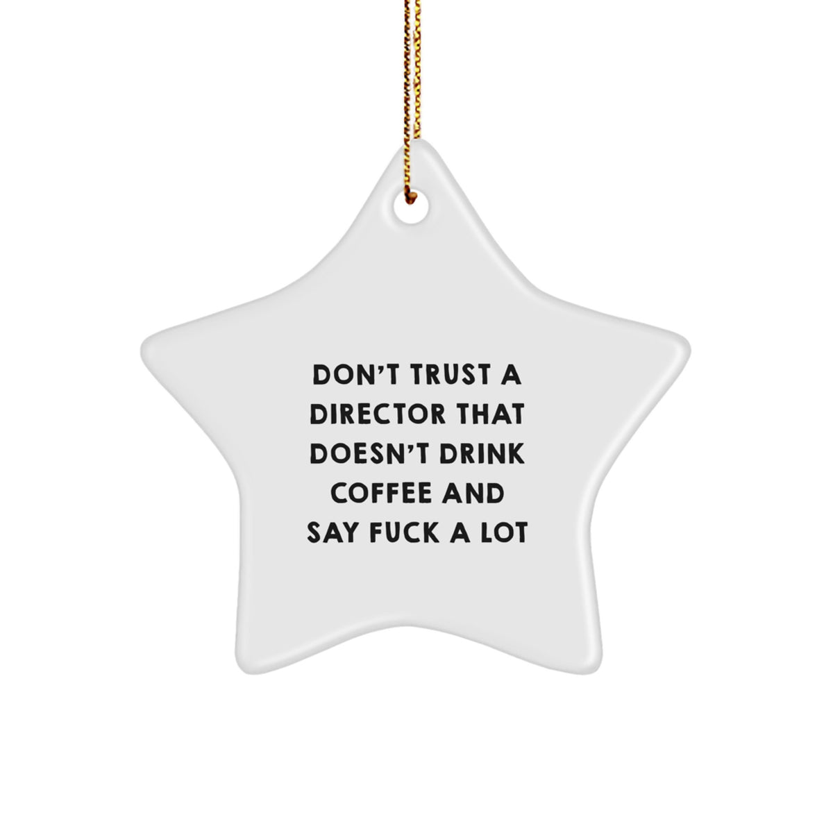 Director Keepsake Christmas Ornament for Him Gift – Coffee & Cussing - Image 1