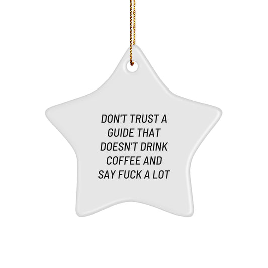 Funny Guide Gifts, Star Ornament for Guide Lovers, Christmas Unique Gifts from Friends, Men, Women, Family - Image 1