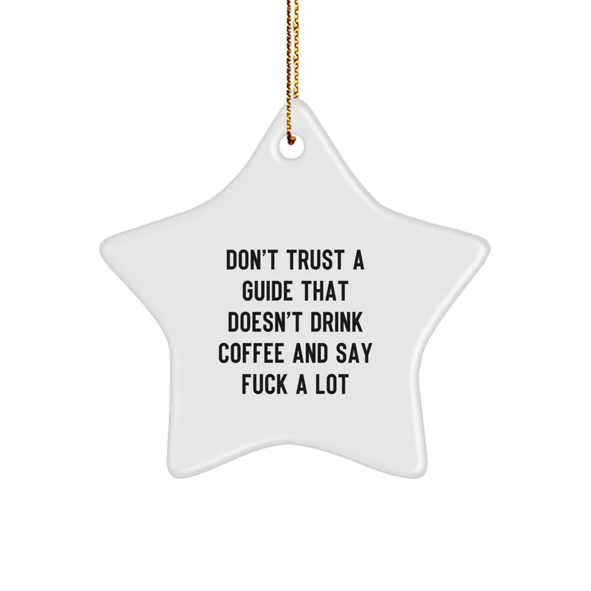 Christmas Unique Gift for Him Guide Star Ornament – Don't Trust A Guide - Image 1