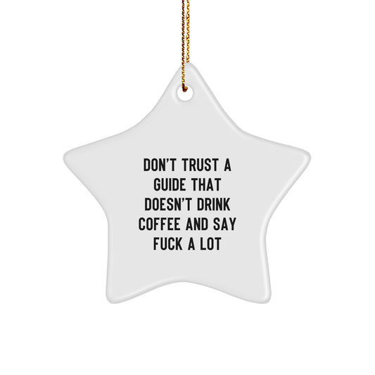 Christmas Unique Gift for Him Guide Star Ornament – Don't Trust A Guide - Image 1