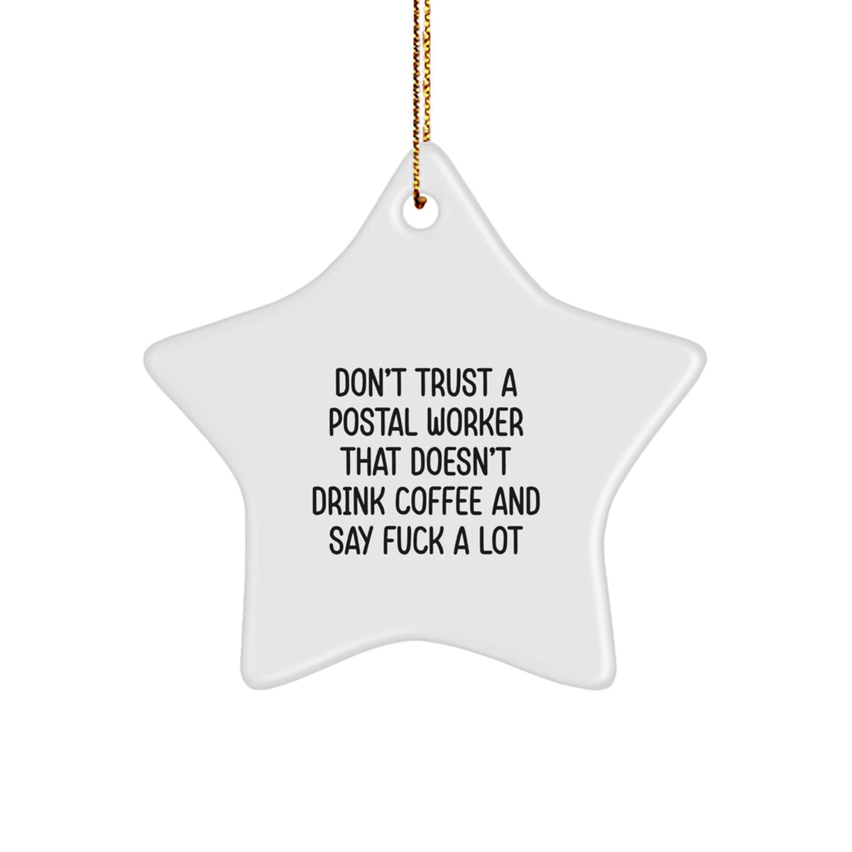Postal Worker Star Ornament for Family Treasure Christmas Gift - Image 1