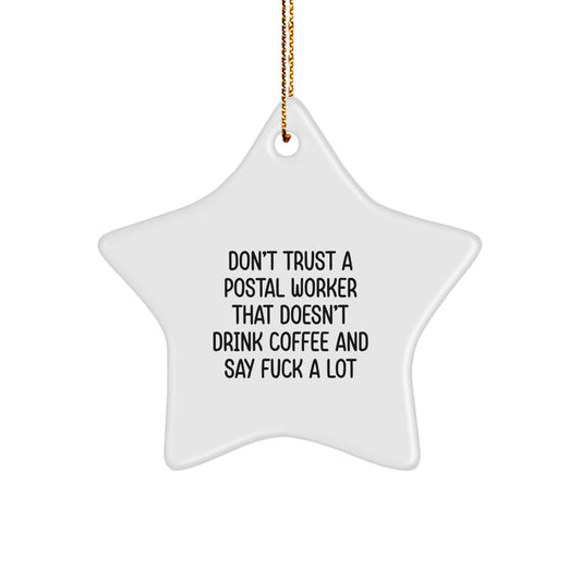 Postal Worker Star Ornament for Family Treasure Christmas Gift - Image 1