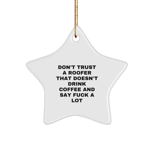 Bold Roofer Christmas Ornament for Friends Gift - Image 1