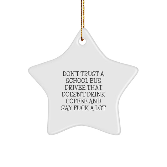 Christmas Gift School Bus Driver Collectible Star Ornament for Roommates - Image 1
