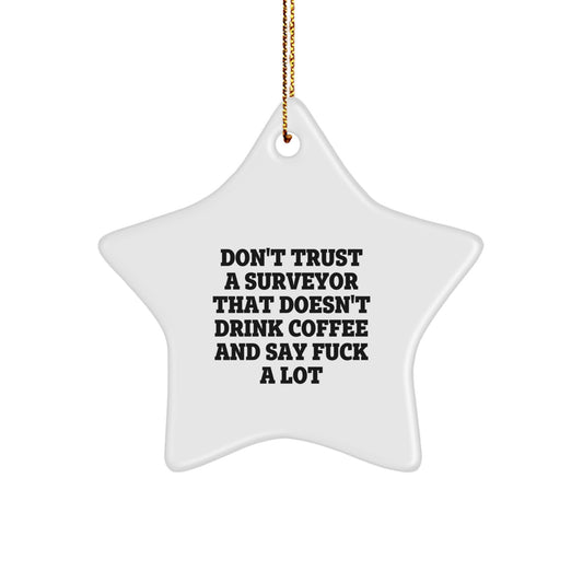 Surveyor Favorite Star Ornament Christmas Gift for Kids - Image 1