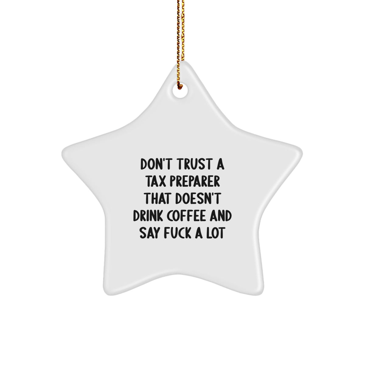 Christmas Gift for Her Tax Preparer Star Ornament Present - Image 1