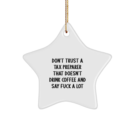 Christmas Gift for Her Tax Preparer Star Ornament Present - Image 1
