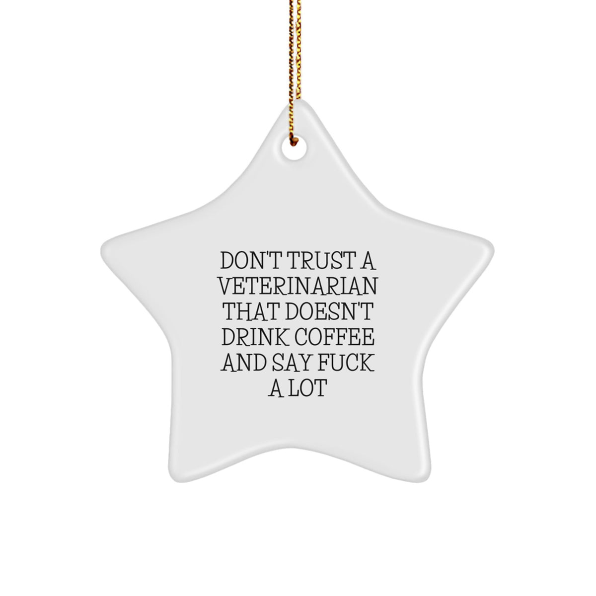 Funny Veterinarian Gifts from Men - Christmas Unique Star Ornament for Veterinarian Friends, Coworkers, and Family - Image 1