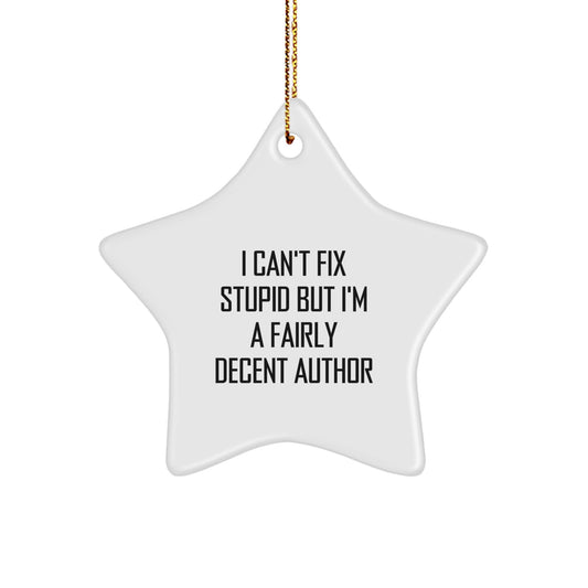 Funny Author Star Ornament Gifts from Friends for Men, Women, and Family on Christmas - Image 1