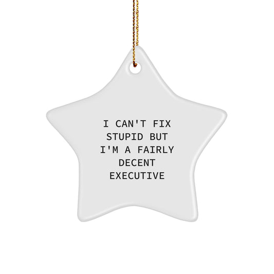 Funny Executive Star Ornament Gifts from Friends to Men, Women, Coworkers, Family for Christmas Unique Decorations - Image 1