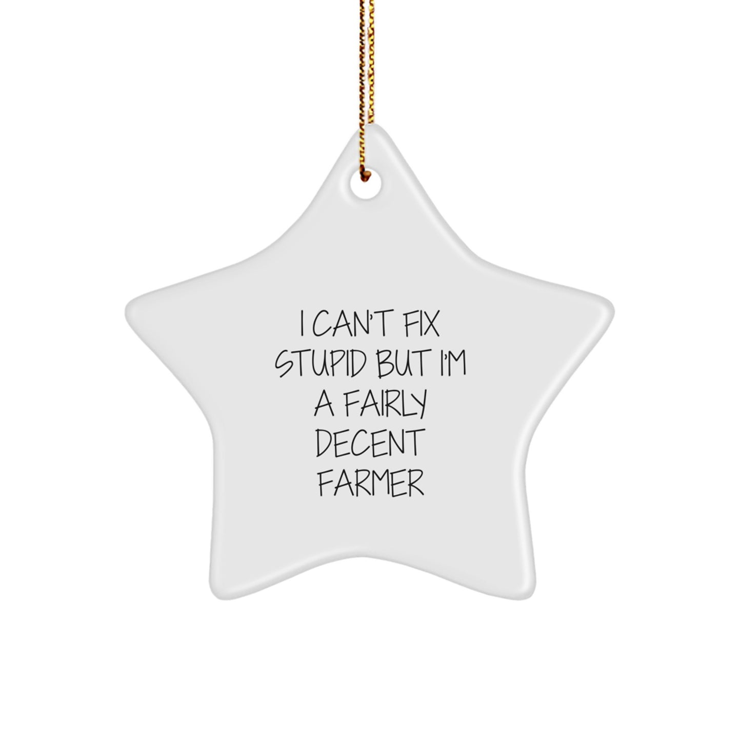Funny Farmer Star Ornament - Gifts for Men, Women, or Friends, Perfect Christmas Unique Gifts from Family - Image 1