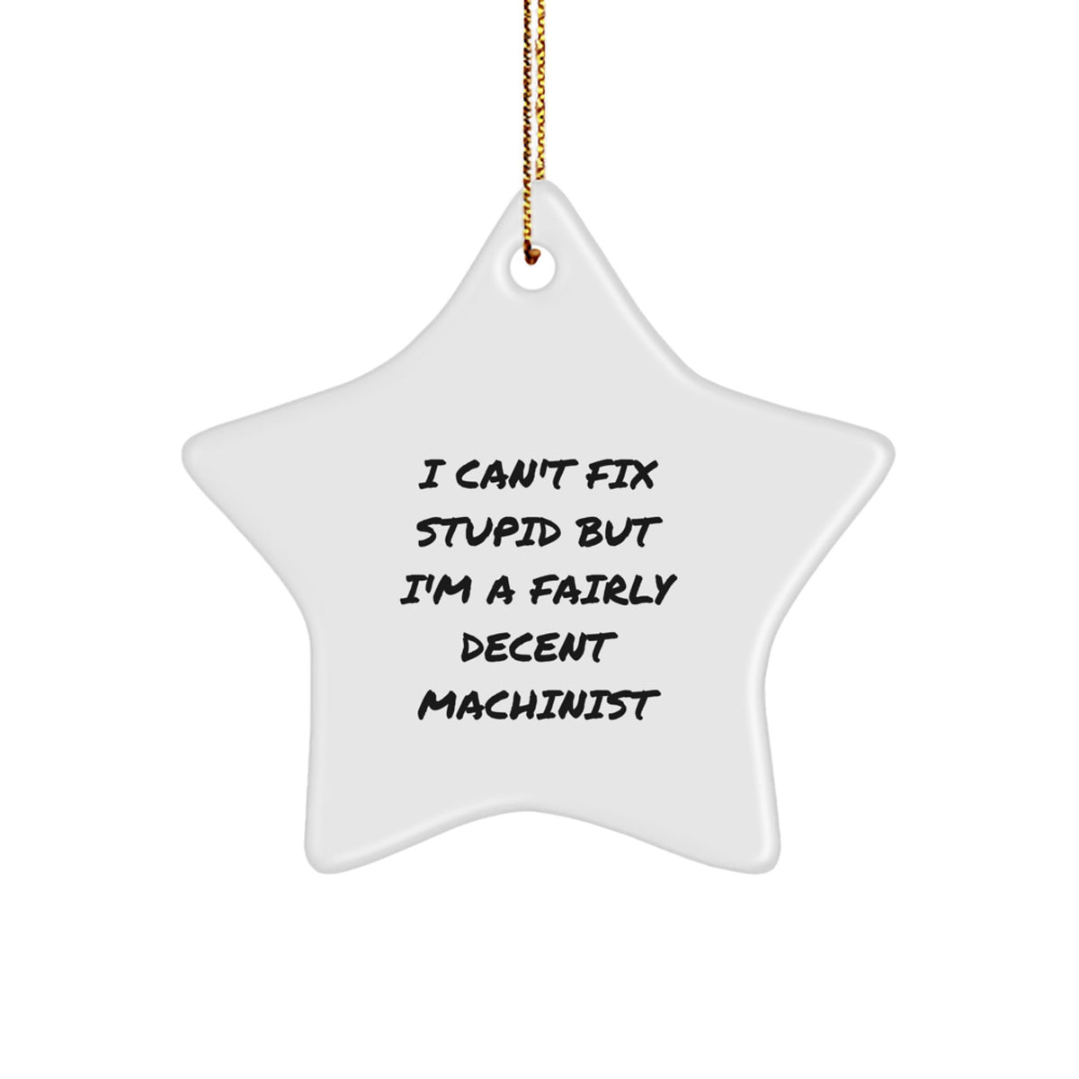 Collectible Machinist Star Ornament for Neighbors Christmas Unique Gift - Image 1