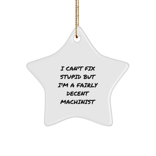 Collectible Machinist Star Ornament for Neighbors Christmas Unique Gift - Image 1