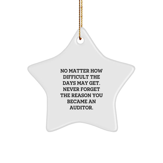 Funny Auditor Star Ornament Gifts from Family for Christmas Unique Gift Ideas - Image 1